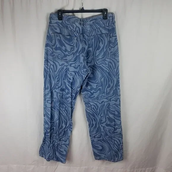 Divided H&M Women's 10 Swirl Blue Jeans - Picture 9 of 15